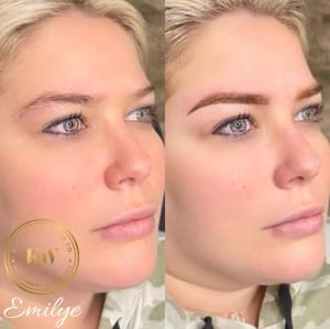 Eyebrow Tattoo result by Arch & Alchemy Beauty Studio in Alexandria, LA