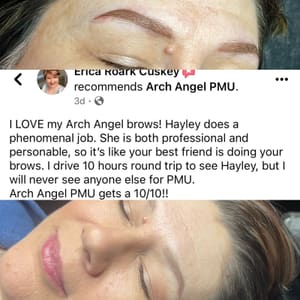 Eyebrow Tattoo result by Arch Angel PMU in Bristol, TN