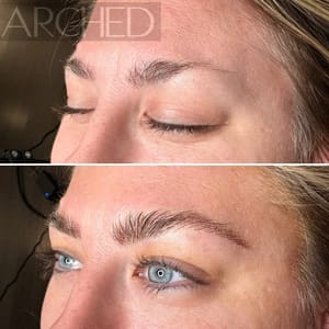 Eyebrow Tattoo result by ARCHED Coastal Inc.: Microblading Studio in Gulf Shores, AL