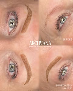 Eyebrow Tattoo result by Archvana Brow and Lip Permanent Makeup in Granbury, TX