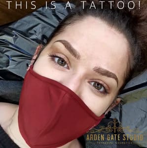 Eyebrow Tattoo result by Arden Gate Studio Permanent Makeup in Vancouver, WA