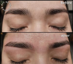 Eyebrow Tattoo result by Art of Threading in Frederick, MD