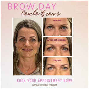 Eyebrow Tattoo result by Artistic Beauty Microblading Studio in Buffalo, MN
