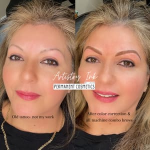Eyebrow Tattoo result by Artistry Ink by Laura in Tyler, TX