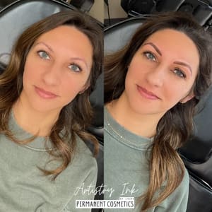 Eyebrow Tattoo result by Artistry Ink by Laura in Tyler, TX