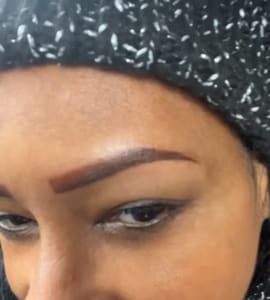 Eyebrow Tattoo result by Aum Artistry in Valley Stream, NY