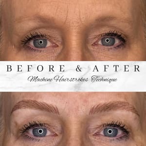 Eyebrow Tattoo result by Aura Permanent Cosmetics LLC in Silver City, NM
