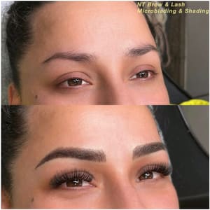 Eyebrow Tattoo result by Austin Cosmetic Permanent Makeup inside Salon Lofts at Crossing Point in Round Rock, TX