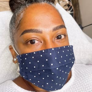 Eyebrow Tattoo result by Austin Cosmetic Permanent Makeup inside Salon Lofts at Crossing Point in Round Rock, TX