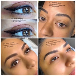 Eyebrow Tattoo result by Austin Cosmetic Permanent Makeup inside Salon Lofts at Crossing Point in Round Rock, TX