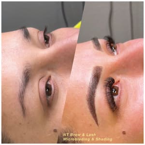Eyebrow Tattoo result by Austin Cosmetic Permanent Makeup inside Salon Lofts at Crossing Point in Round Rock, TX