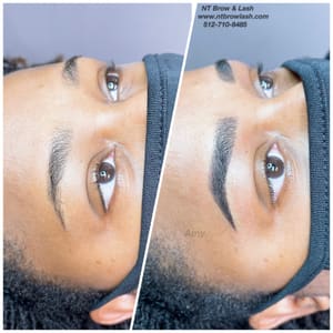 Eyebrow Tattoo result by Austin Cosmetic Permanent Makeup inside Salon Lofts at Crossing Point in Round Rock, TX