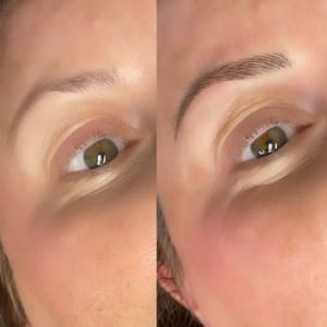 Eyebrow Tattoo result by Ava Jade Esthetics in Flower Mound, TX
