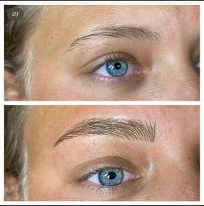 Eyebrow Tattoo result by Avaas Spa and Tan Bremen in Bremen, GA