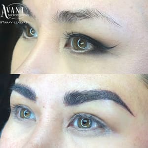 Eyebrow Tattoo result by Avant Permanent Cosmetics in Ferndale, MI