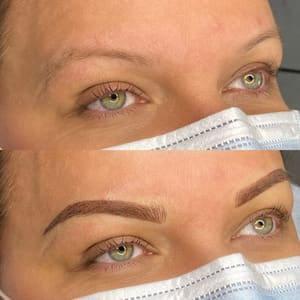 Eyebrow Tattoo result by AweSkin by Esthetic and Lash Studio by Eva in Palm Harbor, FL