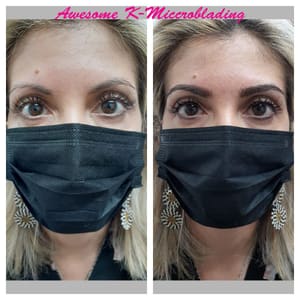 Eyebrow Tattoo result by Awesome K-Microblading (Across the hall from LALA Hair Salon) in Ellicott City, MD