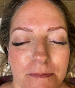 Eyebrow Tattoo result by Bad Ash Beauty in Yreka, CA