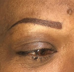 Eyebrow Tattoo result by Bad Ash Beauty in Yreka, CA