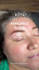 Eyebrow Tattoo result by Bare 2 Chic LLC in Pleasanton, TX