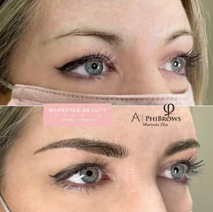Eyebrow Tattoo result by Bareface Beauty Studio in Irvine, CA