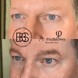 Eyebrow Tattoo result by Bareface Beauty Studio in Irvine, CA