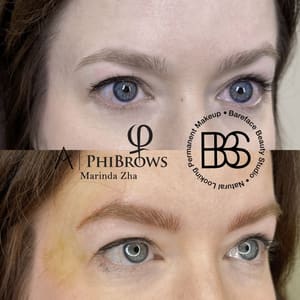 Eyebrow Tattoo result by Bareface Beauty Studio in Irvine, CA