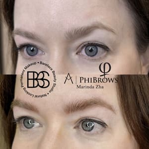 Eyebrow Tattoo result by Bareface Beauty Studio in Irvine, CA