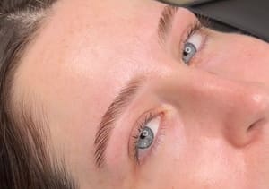 Eyebrow Tattoo result by BareWithBritt Brow Studio in Shillington, PA