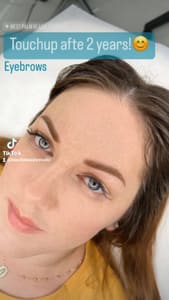 Eyebrow Tattoo result by BaSalle Beauty Studio & Academy in Boynton Beach, FL