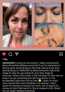 Eyebrow Tattoo result by BB permanent makeup in Huntington Beach, CA