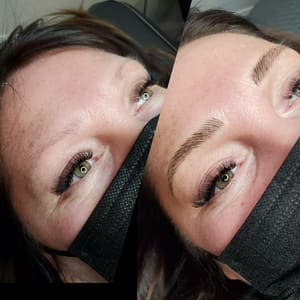 Eyebrow Tattoo result by Beautiful U by Kari Mieshelle permanent make-up, peramedical areola & camouflage in Fort Myers, FL