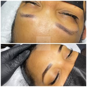 Eyebrow Tattoo result by Beautiful Winkz Lash & Skin Spa in Cedar Hill, TX