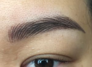 Eyebrow Tattoo result by Beautiful You Eyelash Extensions, Microblading, and Nano Hair Strokes in San Jose, CA