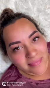 Eyebrow Tattoo result by BeautiFULL Brows By Jen - Microblading - Permanent Makeup - Wild Honey Beauty Studio in Peoria Heights, IL