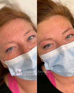 Eyebrow Tattoo result by Beauty Avenue Aesthetics in Worcester, MA