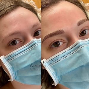 Eyebrow Tattoo result by Beauty & Brows by Jenane in Detroit, MI