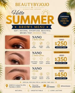 Eyebrow Tattoo result by Beautybyjojo in Plainfield, IL
