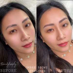 Eyebrow Tattoo result by Beautylosophy Lash Design & Permanent Makeup in Pearland, TX