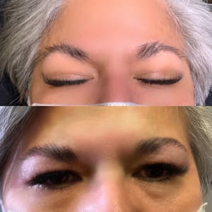 Eyebrow Tattoo result by Beedazzled lash studio in Woods Cross, UT