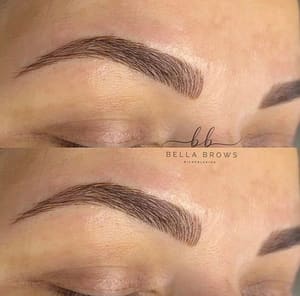 Eyebrow Tattoo result by Bella Brows Microblading in Bakersfield, CA