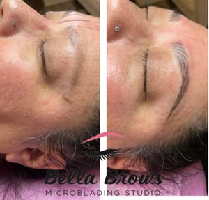 Eyebrow Tattoo result by Bella Brows Microblading Studio in Frederick, MD