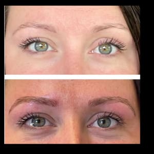 Eyebrow Tattoo result by Bella Brows Microblading Studio in Frederick, MD