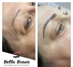 Eyebrow Tattoo result by Bella Brows Microblading Studio in Frederick, MD