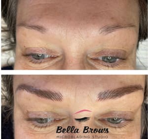 Eyebrow Tattoo result by Bella Brows Microblading Studio in Frederick, MD