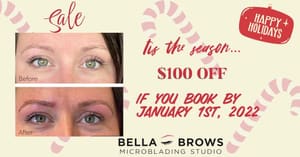Eyebrow Tattoo result by Bella Brows Microblading Studio in Frederick, MD