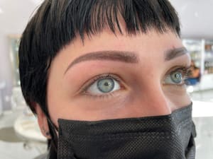 Eyebrow Tattoo result by Bella's Threading and Hair Studio in La Verne, CA