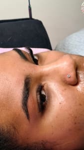 Eyebrow Tattoo result by Bellacs Studio esthetics in Fredericksburg, VA