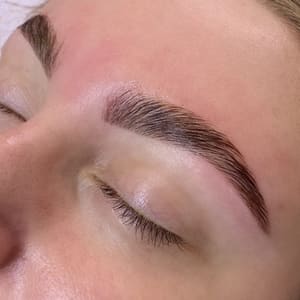 Eyebrow Tattoo result by Belleza Spa Lash Studio & Beauty Bar in San Antonio, TX