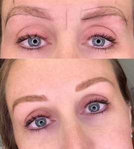 Eyebrow Tattoo result by Bellison Artistry in Ca On City, CO